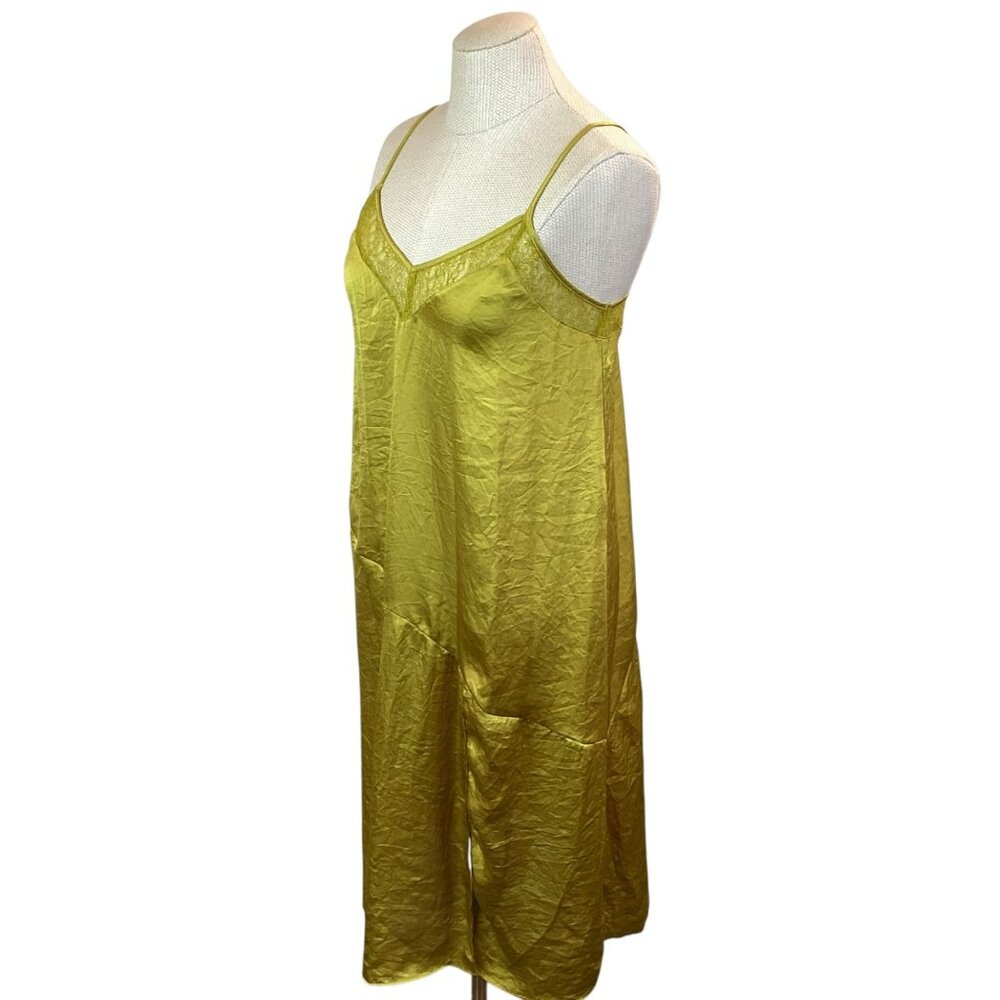 Anthropologie Floreat Green Lace Slip Dress Womens Small - Picture 5 of 10